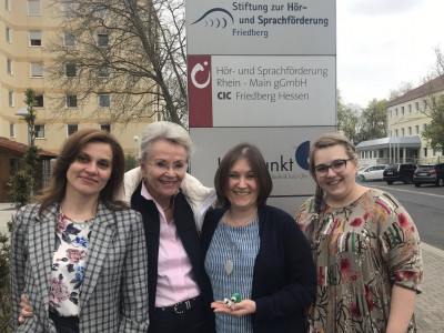 Larisa Kovaleva, Dr.Monika Lehnhardt-Goriany (Vorsitzende der Lehnhardt Stiftung), Liubov Wolowik (Vorstand Lehnhardt Stiftung), Anastasia Naimanova